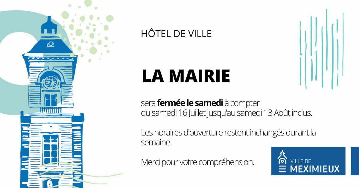 fermeture mairie samedis