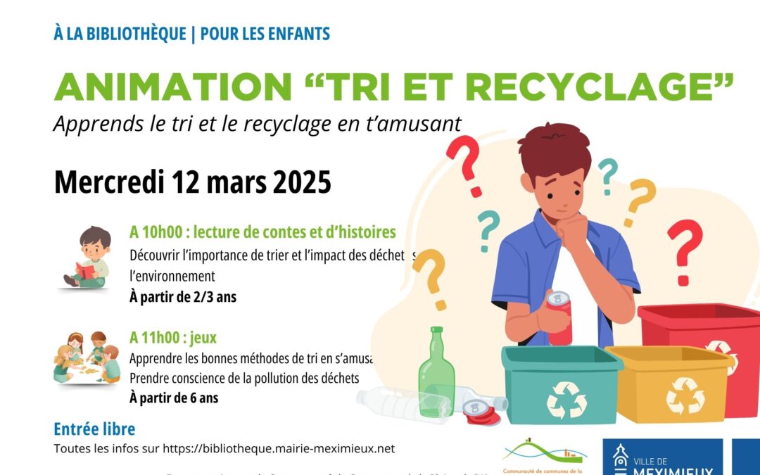 ANIMATION TRI ET RECYCLAGE A LA BIBLIOTHEQUE