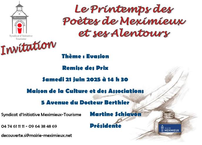 Le printemps des poetes 2025 Meximieux