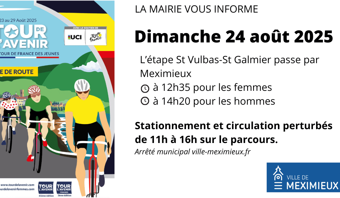 COURSE CYCLISTE LE DIMANCHE 24 AOÛT 2025