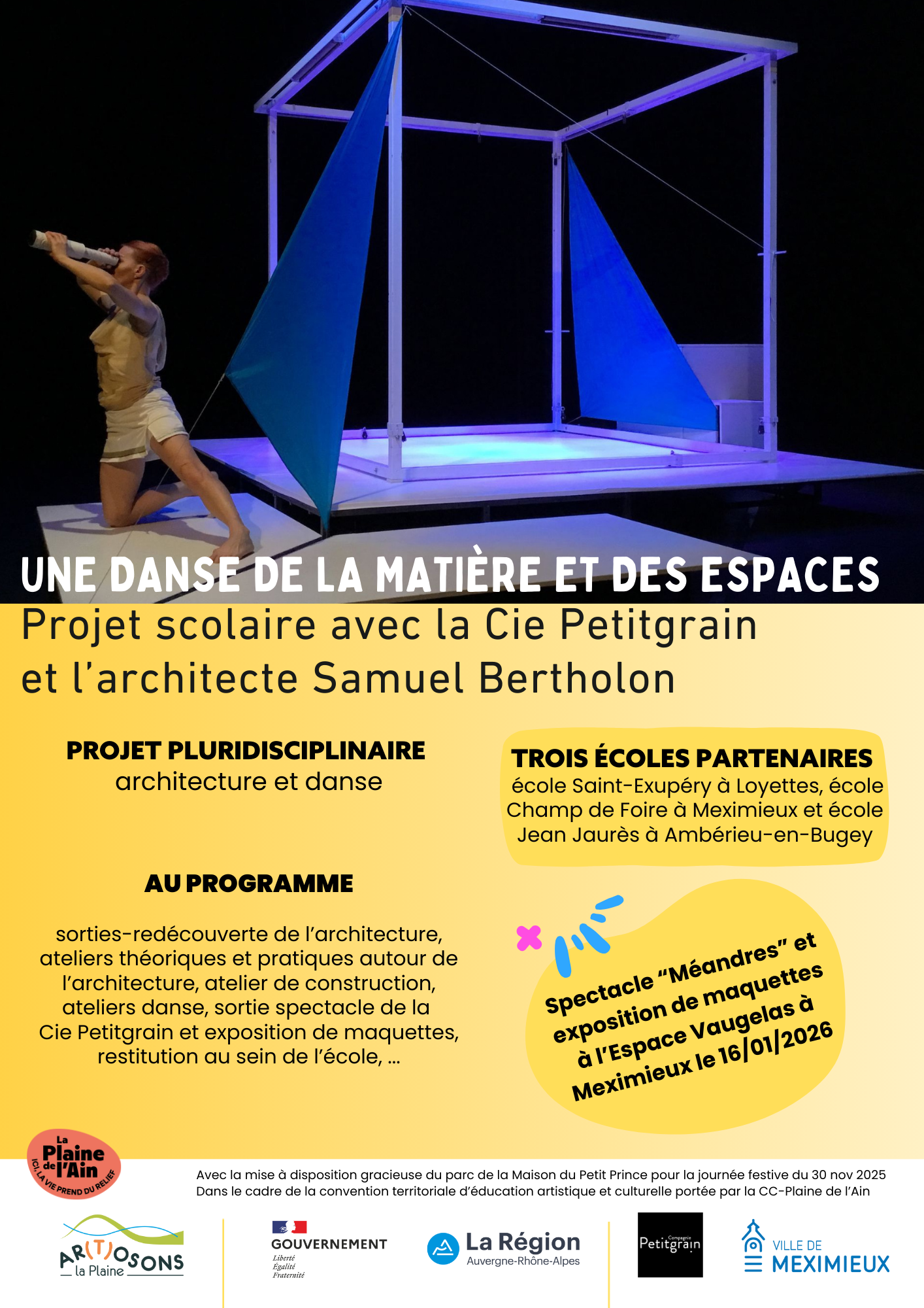 flyer info - danse - architecture CANTINE MEXIMIEUX INSCRIPTION
