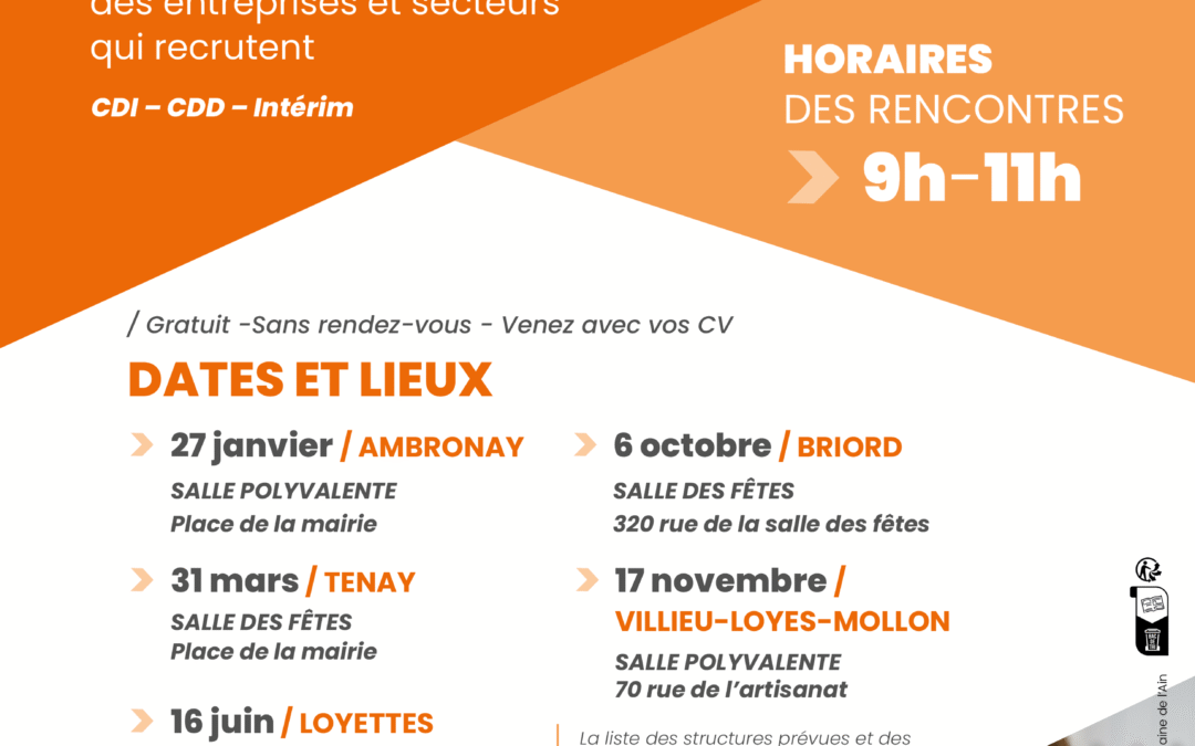 LES RENDEZ-VOUS DE L&rsquo;EMPLOI 2026