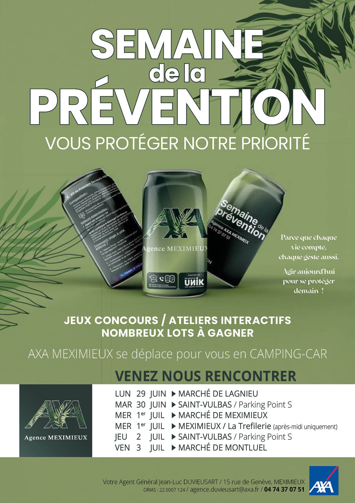 affiche semaine de la prévention.jpg rentrée 2023 réinscription portail famille