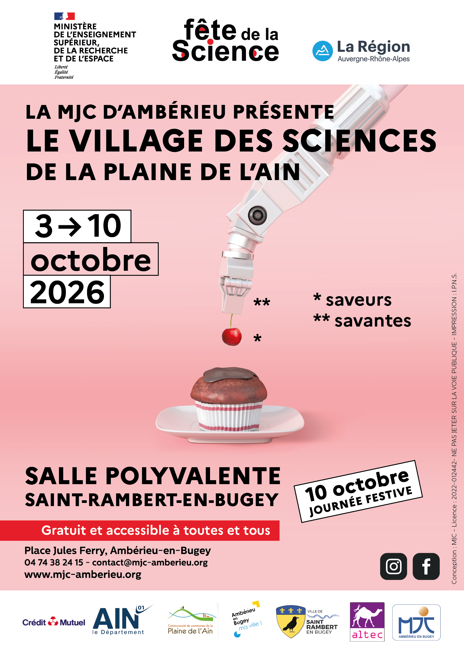 AFFICHE A3 VILLAGE DES SCIENCE 2026 rentrée 2023 réinscription portail famille